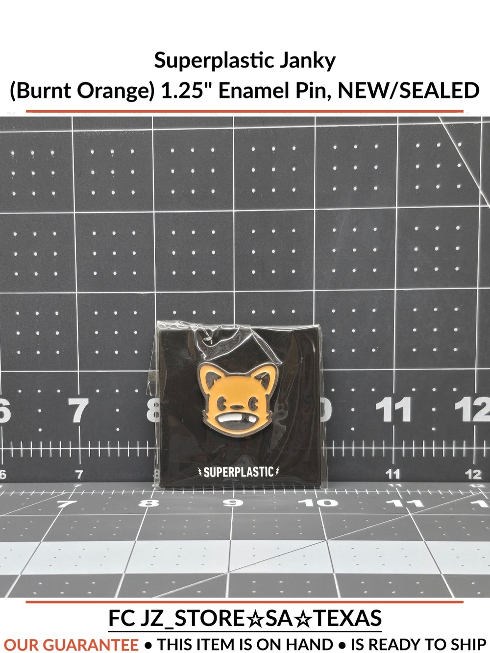 Superplastic Janky(Burnt Orange) 1.25" Enamel Pin, NEW/SEALED